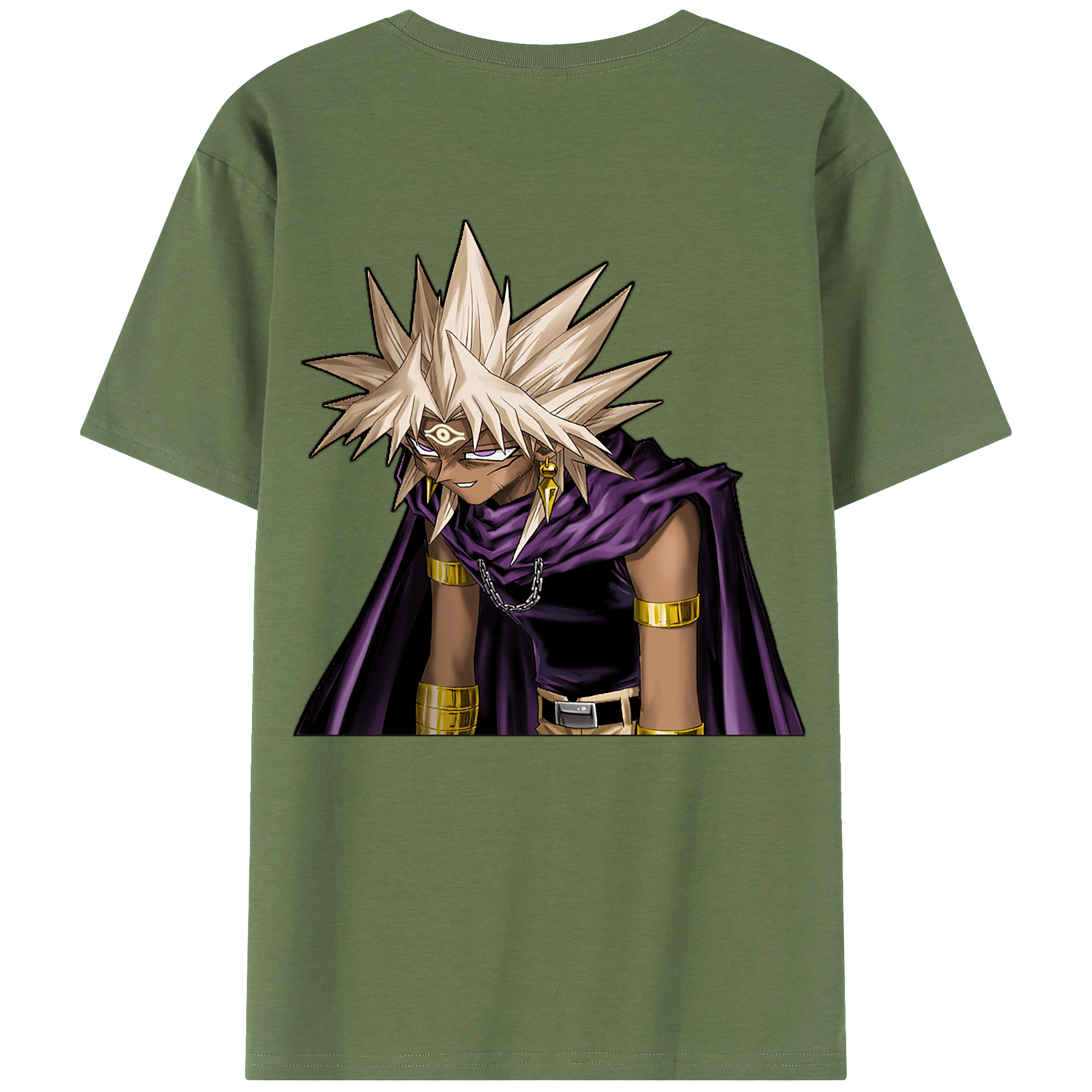 （画像用） 遊☆戯☆王 Yu-Gi-Oh! 綿100％ メンズ半袖Tシャツ（バックプリント） 通気性